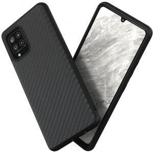 Coque RhinoShield pour Galaxy A42 coloris noir aspect fibres de carbone