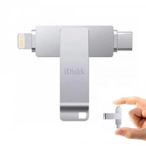 Clé stockage mémoire iDiskk 64 Go iPhone iOS et ordinateurs USB