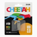 CHEETAH-USB32G - Clé USB 32Go CHEETAH métal ultra fine coloris gris