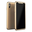 COVRIG360IPXGOLD - Coque iPhone X Protection 360° intégrale gold avec verre protection écran