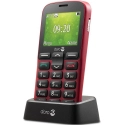 DORO-1380ROUGE - Téléphone sénior Doro 1380 rouge avec socle de chargement