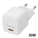 FAIRPLAY-GAN30W - Chargeur secteur de FairPlay USB-C 30W technologie GaN