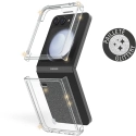FORCEGLITTER-FLIP6 - FORCE CASE Double Coque Renforcée Galaxy Z Flip 6 DUO transparente à paillettes