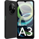 GEL-REDMIA3NOIR - Coque souple Redmi A3 en silicone liquide flexible enveloppant noir mat