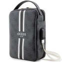 GUESS-GUHBP4RPSK - Sac Guess pour produits multimédia coloris noir bandes verticales avec poignée