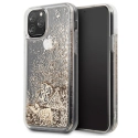 GUHCN61GLHFLGO - Coque souple iPhone 11 Guess avec paillettes liquides dorées