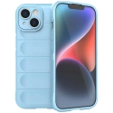 IX008-IP15BLEUCLAIR - Coque iPhone 15 antichoc relief texturé coloris bleu clair