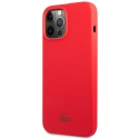 LCHCP13XSR - Coque officielle LACOSTE pour iPhone 13 PRO-MAX série silicone liquide coloris rouge