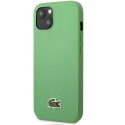 LCHCP14MPVCN - Coque officielle LACOSTE verte pour iPhone 14 Plus série Iconic Petit Pique Woven Logo