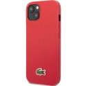 LCHCP14MPVCR - Coque officielle LACOSTE rouge pour iPhone 14 Plus série Iconic Petit Pique Woven Logo