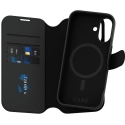 PANZER-CAREIP16 - Etui PanzerGlass 2 en 1 pour iPhone 16 noir avec rabat latéral et coque détachable MagSafe