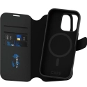 PANZER-CAREIP16PRO - Etui PanzerGlass 2 en 1 pour iPhone 16 PRO noir avec rabat latéral et coque détachable MagSafe