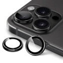 RINGLENS-IP15PRONOIR - Vitre protection appareil photo iPhone 15 Pro / 15 Pro Max verre anneau aluminium Titanium Noir