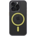 TACT-HYPERIP15PROJAUNE - Coque noire pour iPhone 15 Pro avec système MagSafe Hyperstealth de Tactical anneau jaune