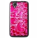 TPU1GOAARABESQUEFUSHIA - Coque Souple en gel noir pour Wiko Goa avec impression Motifs arabesque fushia