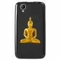 TPU1GOABOUDDHAOR - Coque Souple en gel noir pour Wiko Goa avec impression Motifs bouddha or