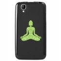 TPU1GOABOUDDHAVERT - Coque Souple en gel noir pour Wiko Goa avec impression Motifs bouddha vert