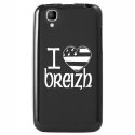 TPU1GOADRAPBREIZH - Coque Souple en gel noir pour Wiko Goa avec impression Motifs drapeau breton I Love Breizh