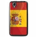 TPU1GOADRAPESPAGNE - Coque Souple en gel noir pour Wiko Goa avec impression Motifs drapeau de l'Espagne