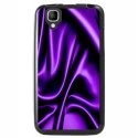 TPU1GOASOIEMAUVE - Coque Souple en gel noir pour Wiko Goa avec impression Motifs soie drapée mauve