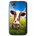 TPU1GOAVACHE - Coque Souple en gel noir pour Wiko Goa avec impression Motifs vache