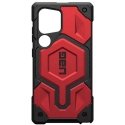 UAG-S24U-MONAKEVROUGE - Coque UAG Monarch Galaxy S24 Ultra Kevlar avec 5 couches antichoc et aluminium rouge