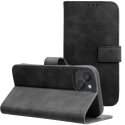 WALLTENDER-IP14NOIR - Etui type portefeuille iPhone 14 noir avec rabat latéral fonction stand