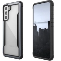 XD-DEFSHIELD-S21 - Coque Xdoria Defense-Shield Galaxy S21 contour noir et gris dos transparent