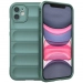 IX008-IP11VERT - Coque iPhone 11 antichoc relief texturé coloris vert foncé