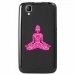 TPU1GOABOUDDHAFUSHIA - Coque Souple en gel noir pour Wiko Goa avec impression Motifs bouddha fushia