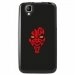 TPU1GOADARKROUGE - Coque souple pour Wiko Goa avec impression Motifs Dark rouge