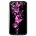 TPU1GOAPAPILLONSFUSHIAS - Coque Souple en gel noir pour Wiko Goa avec impression Motifs papillons fushias