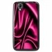 TPU1GOASOIEROSE - Coque Souple en gel noir pour Wiko Goa avec impression Motifs soie drapée rose