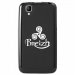 TPU1GOATRISKEL - Coque Souple en gel noir pour Wiko Goa avec impression Motifs Triskel celte blanc