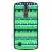 TPU1LGK7AZTEQUEBLEUVER - Coque souple pour LG K7 avec impression Motifs aztèque bleu et vert