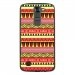 TPU1LGK7AZTEQUEJAUROU - Coque souple pour LG K7 avec impression Motifs aztèque jaune et rouge