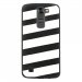 TPU1LGK7BANDESBLANCHES - Coque souple pour LG K7 avec impression Motifs bandes blanches